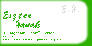 eszter hanak business card